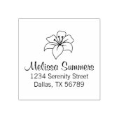 Exotic Lily Blume Address Gummistempel (Prägung)