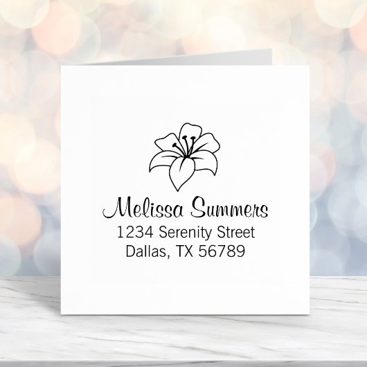 Exotic Lily Blume Address Permastempel