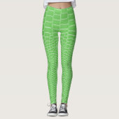 Exotic Lime Green Lizard Skin Look Leggings (Vorderseite)