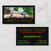 Exotic Lizard Enclosure Pet Store Visitenkarten Begleitkarte (Vorne/Hinten)