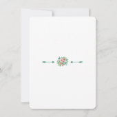 Exotic Luau Tropical Floral Probe Abendessen Einladung (Rückseite)