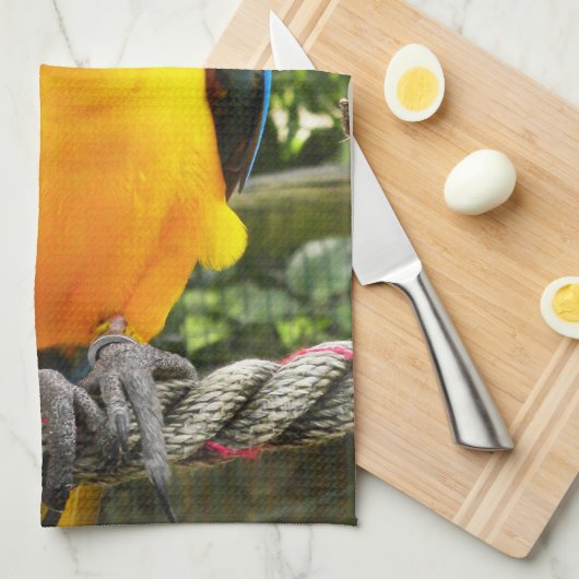 Exotic Macaw Parrot Geschirrtuch (Viertel Falte)