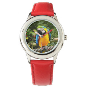 Exotic Macaw Parrot Watch Armbanduhr