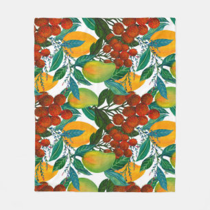 Exotic Mango: Sommer nahtlos Fleecedecke