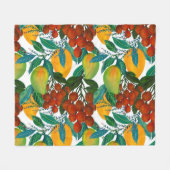 Exotic Mango: Sommer nahtlos Fleecedecke (Vorderseite (Horizontal))