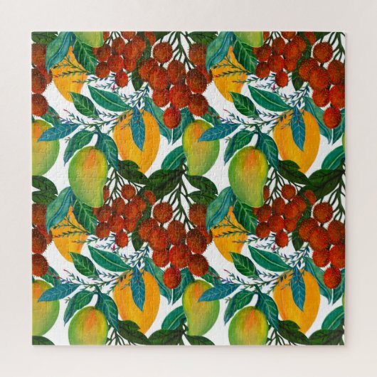 Exotic Mango: Sommer nahtlos Puzzle (Vertikal)