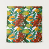Exotic Mango: Sommer nahtlos Wandteppich (Vorderseite (Horizontal))