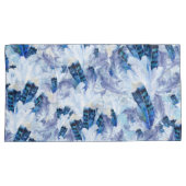 Exotic Mix Blue Bird Feder Print Kissenbezug (Vorderseite-Rechts)