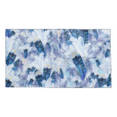 Exotic Mix Blue Bird Feder Print Kissenbezug (Rückseite-Links)