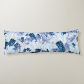 Exotic Mix Blue Bird Feder Print Seitenschläferkissen (Rückseite)