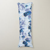 Exotic Mix Blue Bird Feder Print Seitenschläferkissen (Vorderseite Vertikal)