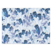 Exotic Mix Blue Bird Feder Print Tischdecke (Vorderseite (Horizontal))