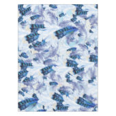 Exotic Mix Blue Bird Feder Print Tischdecke (Vorderseite)