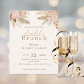 Exotic Modern Boho Tropical Bridal Brunch Einladung