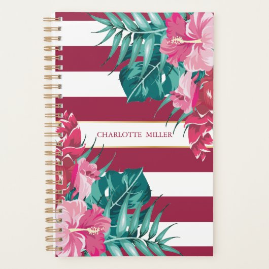 Exotic Monogram bordey floral gestreift Planer (Vorderseite)