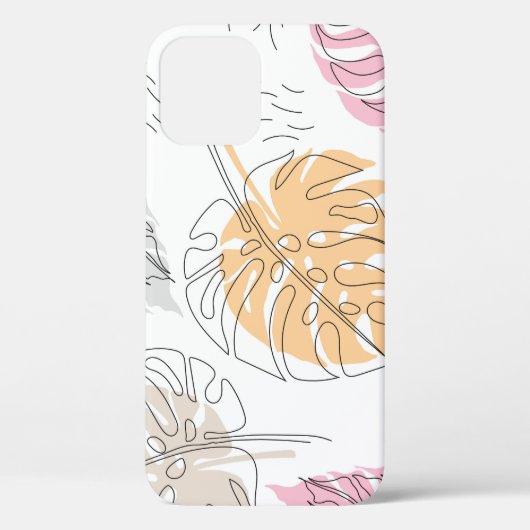 Exotic Monstera Line Zeichnend Kunst Case-Mate iPhone Hülle (Rückseite)