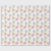 Exotic Monstera Line Zeichnend Kunst Geschenkpapier (Flach)