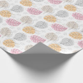Exotic Monstera Line Zeichnend Kunst Geschenkpapier (Ecke)