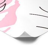 Exotic Monstera Line Zeichnend Kunst Poster (Ecke)