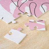Exotic Monstera Line Zeichnend Kunst Puzzle (Seite)