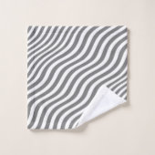 EXOTIC NEUTRAL GRAY ZEBRA STRIPES BATH TOWEL SET (Waschlappen)