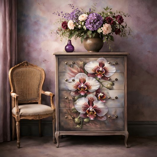 Exotic Orchid Art Decoupage Seidenpapier