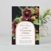 Exotic Orchids Brautparty Rose Gold Foil Folieneinladung (Stehend vorne)