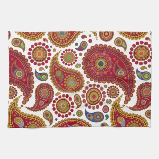 Exotic Paisley Kitchtuch Geschirrtuch (Horizontal)