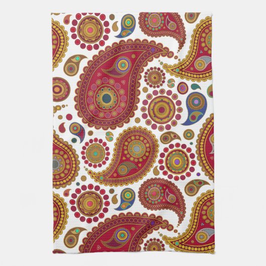 Exotic Paisley Kitchtuch Geschirrtuch (Vertikal)
