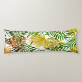 Exotic Palm Blätter Karoskissen Seitenschläferkissen (Rückseite)