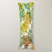 Exotic Palm Blätter Karoskissen Seitenschläferkissen (Vorderseite Vertikal)