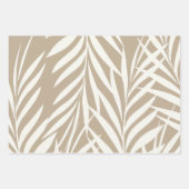 Exotic Palm Blätter Pastel Cappuccino Muster (Vorderseite 3)