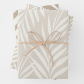 Exotic Palm Blätter Pastel Cappuccino Muster (Beispiel)