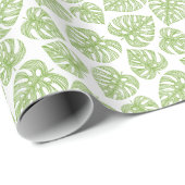 Exotic Palm Blätter Vintag Geschenkpapier (Rolleneckpunkt)