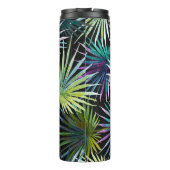Exotic Palm Blätter Wasserfarbe Thermosbecher (Rückseite)