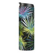 Exotic Palm Blätter Wasserfarbe Thermosbecher (Nach rechts gedreht)