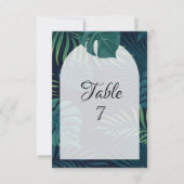 Exotic Palm Blätter Wedding Einladung (Vorderseite)