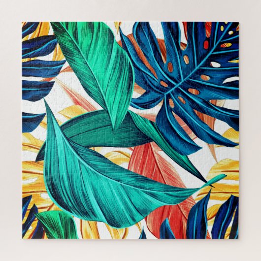 Exotic Palm Leaf Print Puzzle (Vertikal)