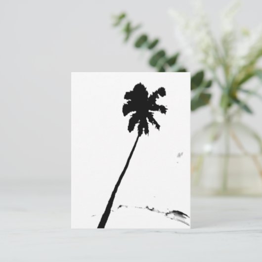 Exotic Palm Tree Postkarte (Stehend Vorderseite)