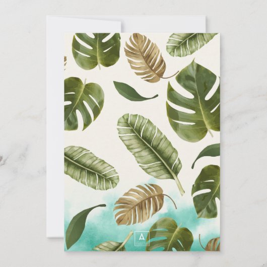 Exotic Paradise Probe Dinner Einladung (Rückseite)