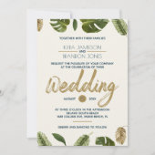 Exotic Paradise Wedding Einladung (Vorderseite)