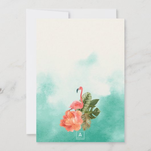 Exotic Paradise Wedding Einladung (Rückseite)