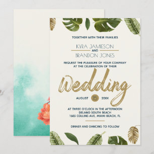 Exotic Paradise Wedding Einladung