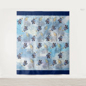 Exotic-Parrot-Bird-Tone-Feathers Wandteppich (Vorderseite)