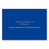 Exotic-Parrot Blauer Ton Federn Tischkarten Tischnummer (Rückseite)