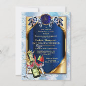 Exotic Parrot Blue Feathers Bachelor Party (Vorderseite)