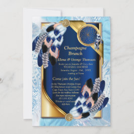 Exotic-Parrot Blue-Tönfedern Couple Shower Einladung