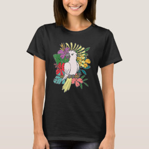 Exotic Parrot Cockatoo Animal Bird Blume Cocktail T-Shirt
