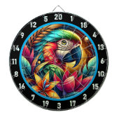 Exotic Parrot Dartboard für dynamische Räume Dartscheibe (vorne)