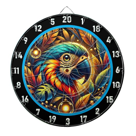 Exotic Parrot Dartboard für lebendige Zimmer Dartscheibe (vorne)